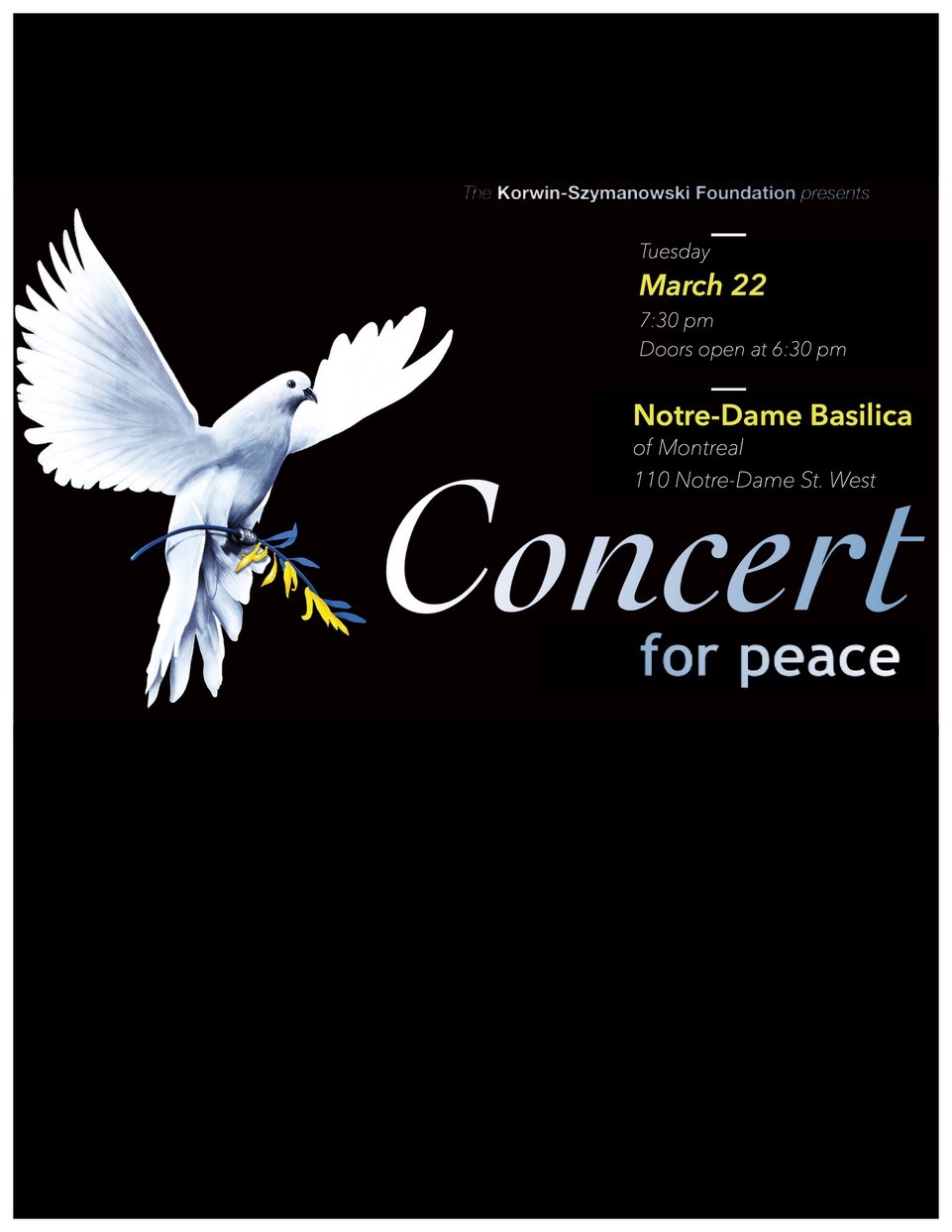 Concert pour la Paix banner EN